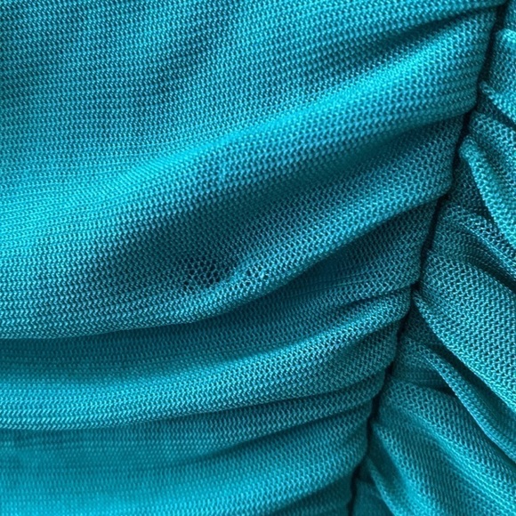 Pink LILY LEAVING LATE GREEN MESH SLEEVE SQUARE NECK DRESS SZ XL - Picture 15 of 16